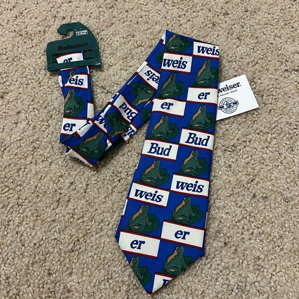 NWT Vintage 1996 Budweiser Frog Tie